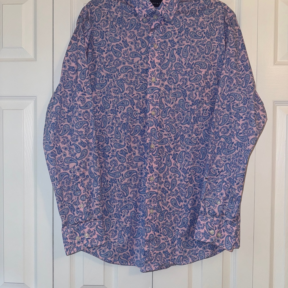 Crown & Ivy Paisley Blue and Pink Men's Shirt
